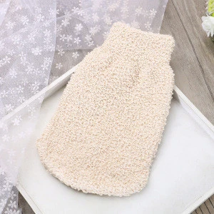 Natural Loofah Mitt Washcloths Bath Glove Soft Fiber Bath Exfoliating Glove Scrubber