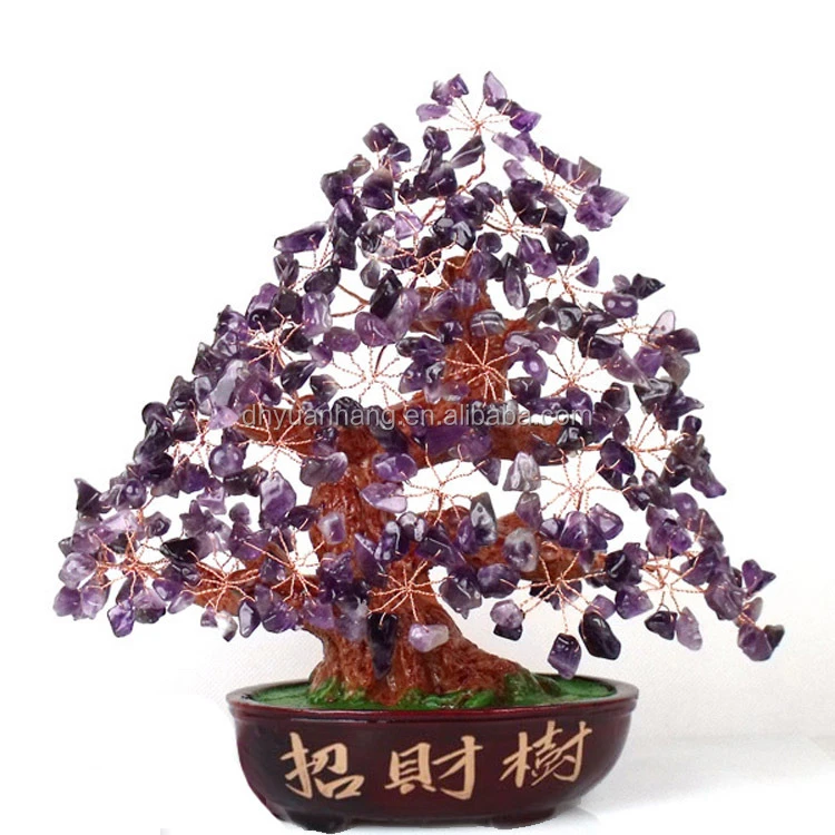 natural Quartz Crystal Tree for Feng Shui,Crystal Money Tree, Gift for Wedding