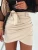 New arrival 2020 Fashion Sexy High waist PU leather Women Skirts Sashes Pencil Mini skirt Autumn Winter White Black skirt
