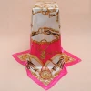 New arrival bohemian chain pattern online square silk scarf