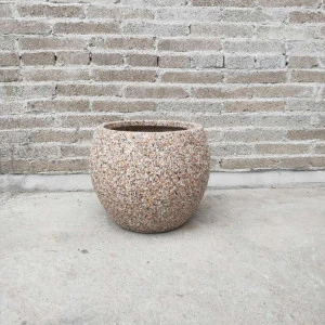 New arrival high quality rustic stone round pottery for garden