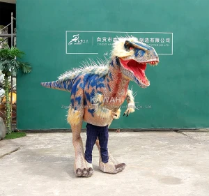 New Arrival Realistic T-Rex Dinosaur Costume with Feather Amusement Park Equipments