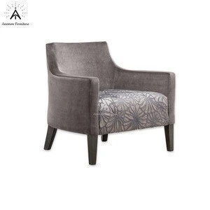 New Arrival Velvet Fabric Quilted Lounge Chair with Headrest for Hotel Lounge, violet (AF C059)