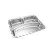 New arrivals 2020 silver rectangular stainless steel food tray plate for restaurant equipment