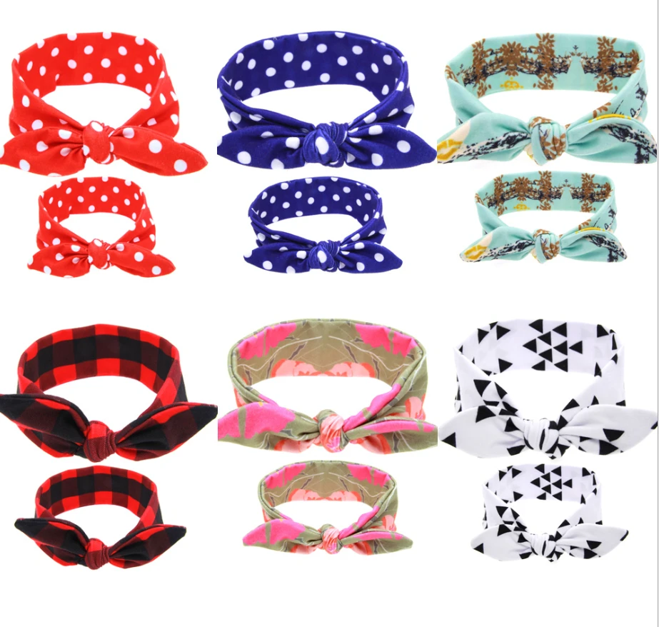 New Arrive Colorful Glitter Baby Hair Accessories Stylish Bow Kids Headband Two Pcs