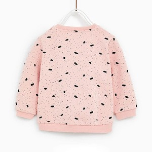 new autumn boutique dot printed sweatshirt girls little cat pullover