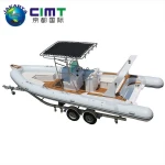 New cabin cruiser boats rigid hull fiberglass inflatable boat for sale on Ali BABA