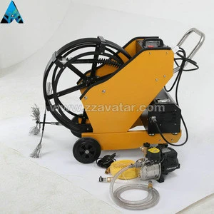 new design dual steel/nylon brush fuel 15m flexible shaft grease kitchen duct fume cleaning equipment robot