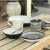Import new design embossed surface restaurant kitchen plates sets dinnerware porcelain dinner sets from China