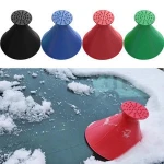 New design logo customized plastic cheap wholesale portable round car cone ice scraper