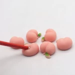 New Design peach Squishy Toy 3D Kawaii Eco-friendly Soft Mochi Squeeze fruit Squishy peach Toys