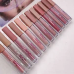 New Huda 12 Color 2 In 1 Lipstick Lip Gloss Mer Cury Retrograde 12 Lip Gloss Matte Glaze Long Lasting Non-Stick Cup Lipstick