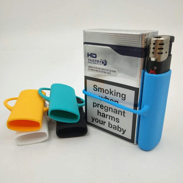 New Lighter Case Set Silicone Lighter Sleeves Wrap Around Tobacco Pouch Cigarette Case
