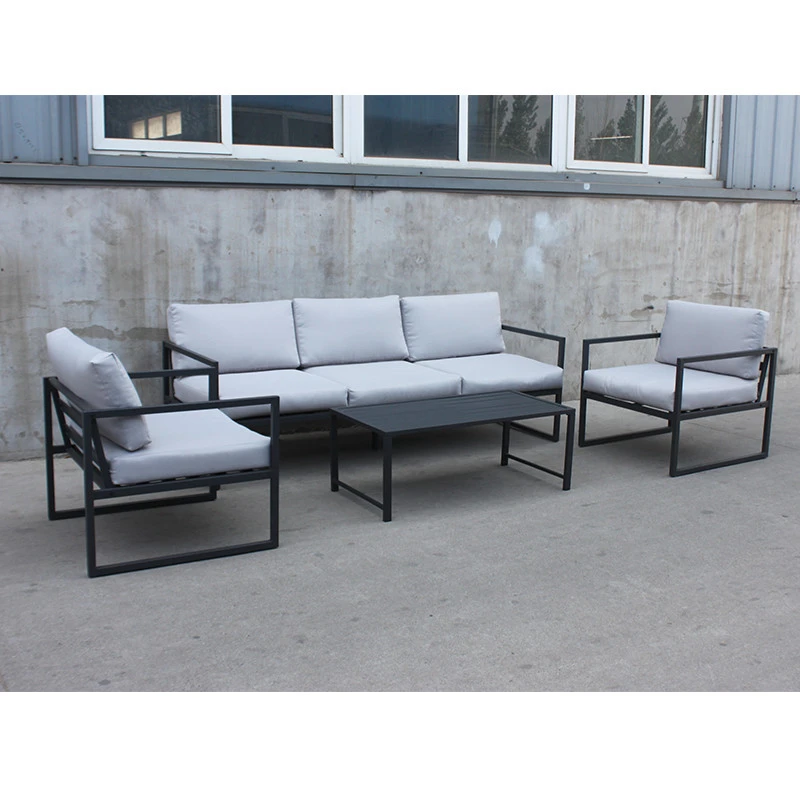 New Outdoor FURNITURE Garden fabric sofa set of metal furniture (table chair sofa)