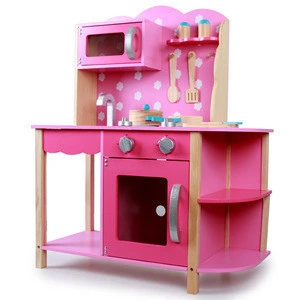 New Product Large Wooden Kids Kitchen Set Cooking Toy Role Pretend Play Toys For Children