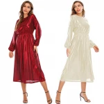 New style women's bright silk evening dress hot selling dress in Europe and America  WCT60021