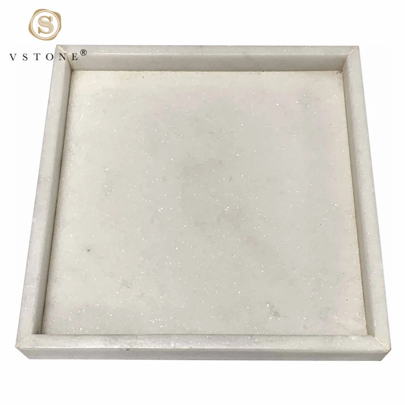 Nice Decoration Home Bathroom Marble Shower Tray  Food Viva Jade Marble Serving Tray Cosmetic tray