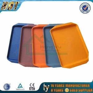 Non-slip Stackable cheap plastic fast food serving trays