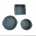 non stick homemade cake molds  round square mold and pizza pan  silicone bakeware set of 3