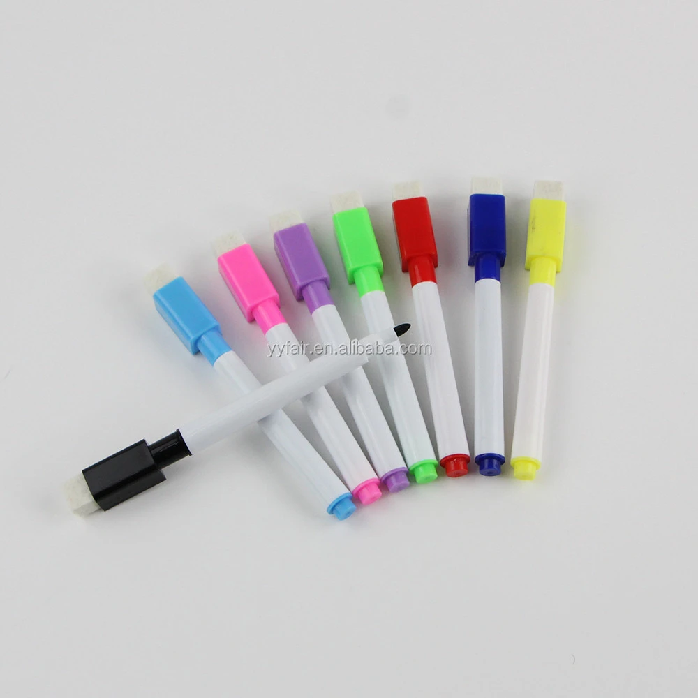 Non-toxic Whiteboard Marker Pen with Eraser On  Top
