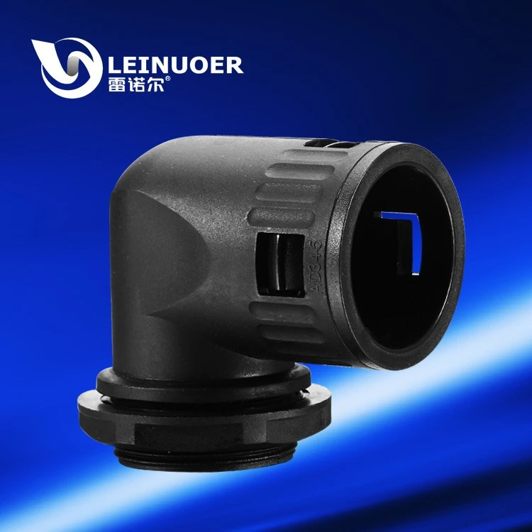 nylon 90 degree quick union fitting elbow cable connector for flexible conduit