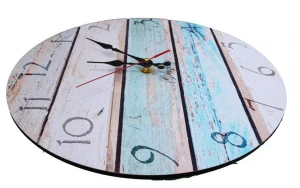 Ocean Colors Old Paint Boards Printed Image wall clock wholesale