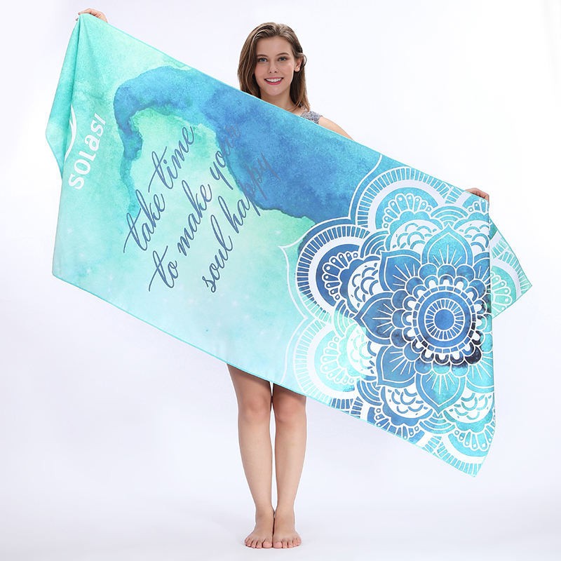 OEM Customised Print Quick Dry Environmental Friendly Swimming Bath Microfibre Beach Towel