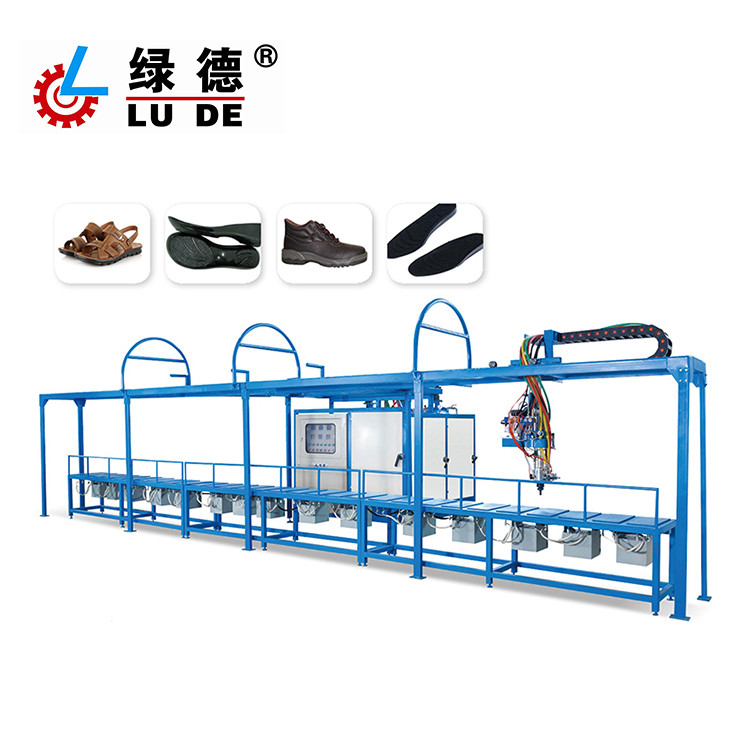 Oem injection pu foam injection molding of shoe sole making machine production Line