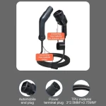 Oem Odm Double Gun Head Eu Ac Ev Portable Ev Charger Extension Cord 3 Phase 380V 32A 22Kw Electric Car Charger Cable