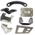 Import OEM ODM sheet metal fabrication customize pergola corner bracket Black painted welding parts from China