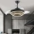 Import Office decorative led pendant light hotel chandelier home decor gold luxury fan ceiling light from China