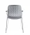Import Office Room Gray and Orange Chair Metal Armrest Visitor Chair Steel Base Frame Executive Meeting PP Staff Chair from China