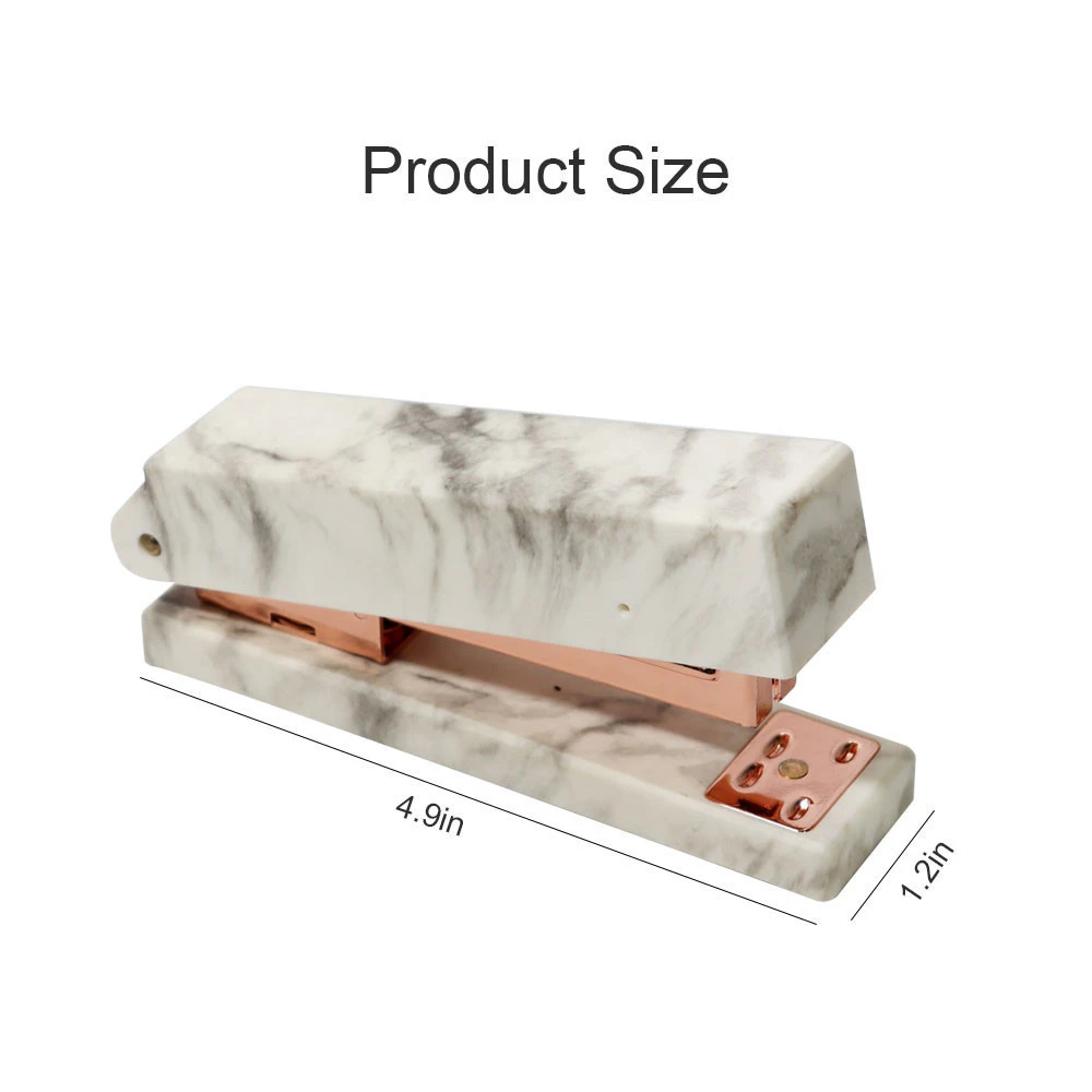 office supplies hot gift desktop accessories standard Marble rose gold stapler