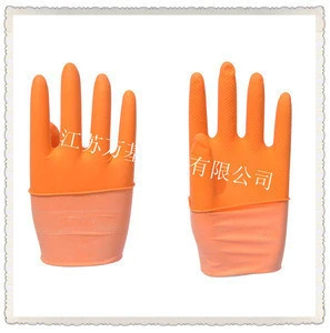 Orange Dish Washing Rubber Gloves/Dish Cleaning Gloves