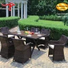 Outdoor Patio Rattan Dining Furniture Garden Wicker Table and Chair Set