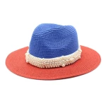 Outdoor Women Men Unisex Spring Summer Breathable Sun Straw Braid Floppy Fedora Beach Panama Cap Straw Hats