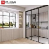 PA commercial interior modern design kitchen partition aluminum sliding glass doors