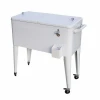 patio Cooler Box with Rolling Wheels wine cooler cart