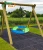 Patio Outdoor Backyard Round Metal Fabric Adjustable Rope Easy Install Net Toy Swing Wing Toy Swing