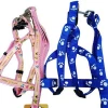 Patterned Printed Nylon Pet Dog Collar Leash and Harness