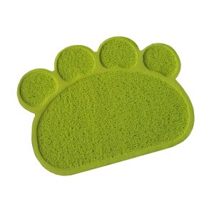 Paw Shaped Cat Litter Mat PVC Eco-friendly Pet Feeding Mat Hot Selling Pet Products