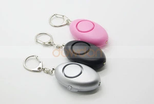 Personal Alarm Lady Self Defense Protection Alarm With Key Ring Light Safety Alarm Support OEM Logo Package