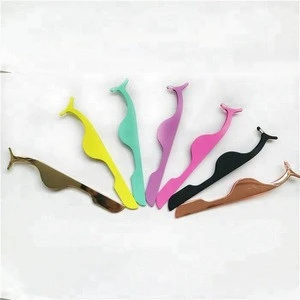 Personalized custom private Label Stainless Steel mink eyelash extension Tweezers with your own logo