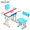 Plastic and  iron Seat Student Desk And Chair School Study Table And Chair Set Cheap School Furniture Chair Desk Set