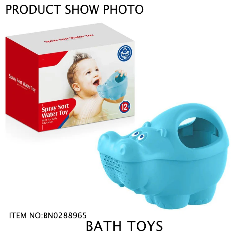 plastic Hippo shape bath toy baby bathroom toy
