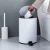 Import Plastic Material of White Color Bathroom Foot Pedal Waste Bin from China