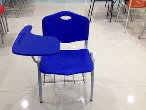 Plastic news chair with writing pad , HYL-003-E