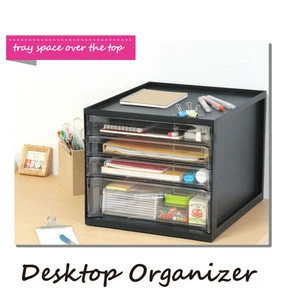 Plastic Organizing drawers for desktop document made in japan