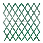 popular 1x4m green brown white bamboo wood color plastic lattice fence for garden patio