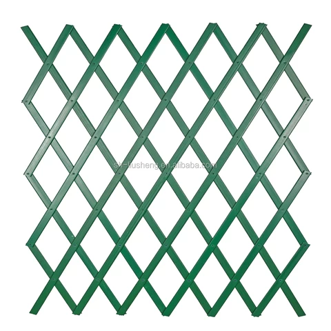 popular 1x4m green brown white bamboo wood color plastic lattice fence for garden patio